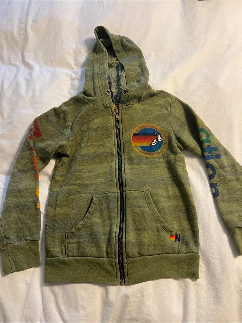 Aviator Nation Camo Zipper hoodie.